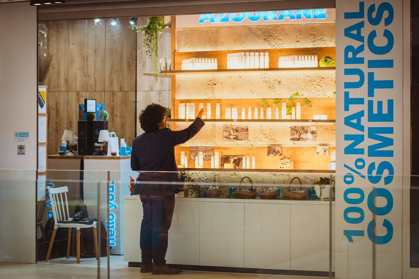 Hussam Aitelqadi, AZOURANE founder, at the SCC Sarajevo store